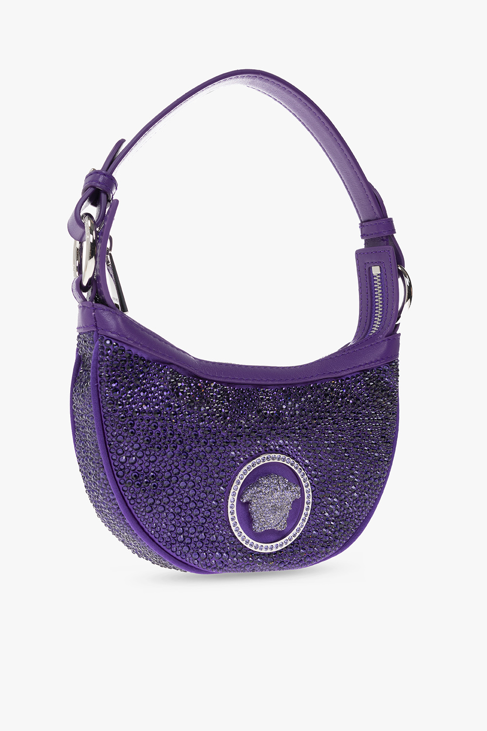 Purple 'Repeat Mini' shoulder bag Versace - mini shiny logo tote